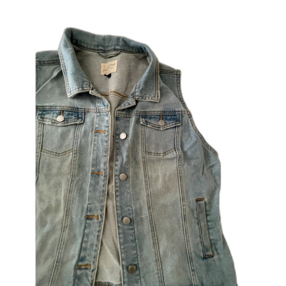 Vintage Universal Thread Jean Jacket Vest Y2K 90s Denim Button Front Size XXL - Picture 5 of 8